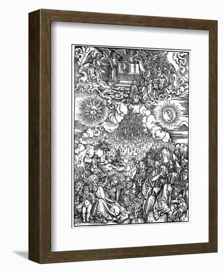 The Opening of the Fifth and Sixth Seals, 1498-Albrecht Durer-Framed Giclee Print