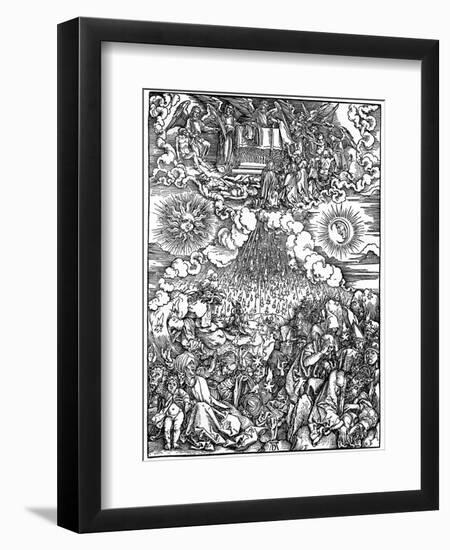 The Opening of the Fifth and Sixth Seals, 1498-Albrecht Durer-Framed Giclee Print