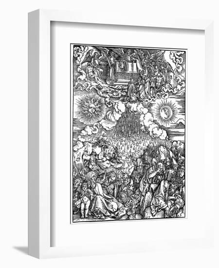 The Opening of the Fifth and Sixth Seals, 1498-Albrecht Durer-Framed Giclee Print