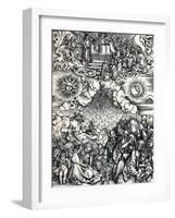 The Opening of the Fifth and Sixth Seals, 1498-Albrecht Dürer-Framed Giclee Print