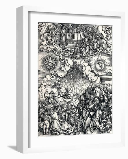The Opening of the Fifth and Sixth Seals, 1498-Albrecht Dürer-Framed Giclee Print