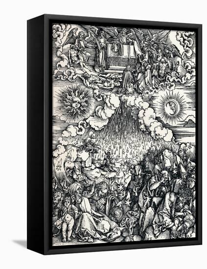 The Opening of the Fifth and Sixth Seals, 1498-Albrecht Dürer-Framed Stretched Canvas