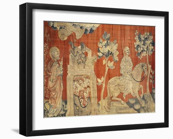 The Opening of the Fourth Seal, of Death Riding the Pale Horse, No.12 from the Apocalypse of Angers-Nicolas Bataille-Framed Giclee Print