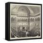 The Opening of the Italian Parliament, King Victor Emmanuel Reading His Speech-null-Framed Stretched Canvas