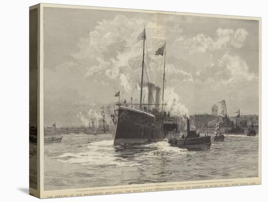 The Opening of the Manchester Ship Canal-William Lionel Wyllie-Stretched Canvas