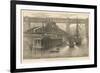 The Opening of the New Swing Bridge at Newcastle-On-Tyne on June 15th 1876-null-Framed Art Print