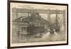 The Opening of the New Swing Bridge at Newcastle-On-Tyne on June 15th 1876-null-Framed Art Print