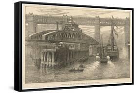 The Opening of the New Swing Bridge at Newcastle-On-Tyne on June 15th 1876-null-Framed Stretched Canvas