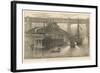 The Opening of the New Swing Bridge at Newcastle-On-Tyne on June 15th 1876-null-Framed Art Print