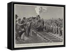 The Opening of the Railway to Buluwayo, the Arrival of the First Train-Henry Marriott Paget-Framed Stretched Canvas