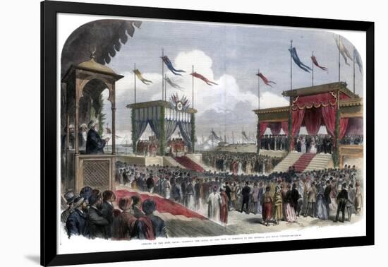 The Opening of the Suez Canal, Port Said, Egypt, 17 November 1869-null-Framed Giclee Print