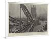 The Opening of the Tower Bridge, the Royal Procession on the Bridge-Henri Lanos-Framed Giclee Print