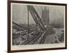 The Opening of the Tower Bridge, the Royal Procession on the Bridge-Henri Lanos-Framed Giclee Print