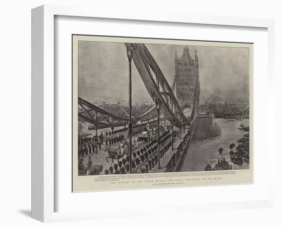 The Opening of the Tower Bridge, the Royal Procession on the Bridge-Henri Lanos-Framed Giclee Print