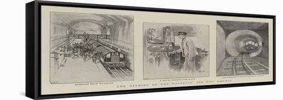 The Opening of the Waterloo and City Railway-null-Framed Stretched Canvas