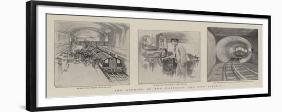 The Opening of the Waterloo and City Railway-null-Framed Giclee Print