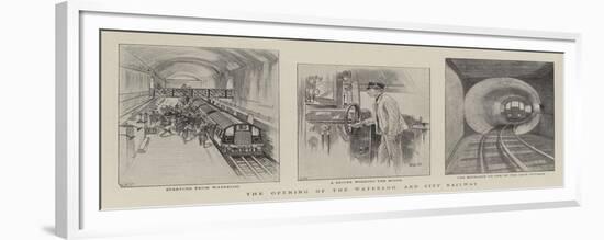 The Opening of the Waterloo and City Railway-null-Framed Giclee Print