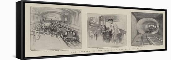 The Opening of the Waterloo and City Railway-null-Framed Stretched Canvas