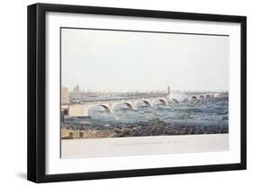 The Opening of the Waterloo Bridge on the 18th of June-Augustus Charles Pugin-Framed Giclee Print