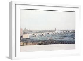 The Opening of the Waterloo Bridge on the 18th of June-Augustus Charles Pugin-Framed Giclee Print
