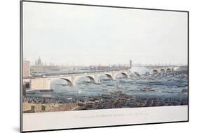 The Opening of the Waterloo Bridge on the 18th of June-Augustus Charles Pugin-Mounted Giclee Print