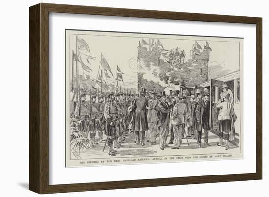The Opening of the West Highland Railway, Arrival of the Train with the Guests at Fort William-Alexander Stuart Boyd-Framed Giclee Print