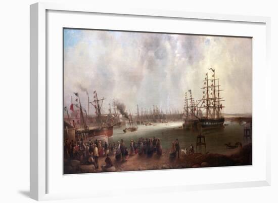 The Opening of Tyne Dock, 1859-Mark Thompson-Framed Giclee Print