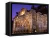 The Opera at Night, Vienna, Austria-Jean Brooks-Framed Stretched Canvas
