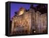 The Opera at Night, Vienna, Austria-Jean Brooks-Framed Stretched Canvas