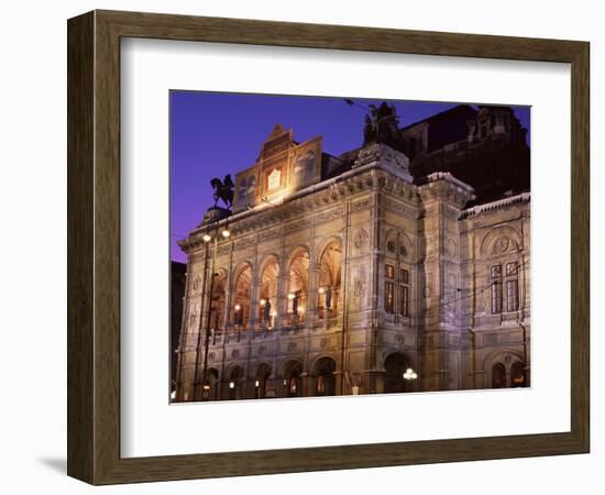 The Opera at Night, Vienna, Austria-Jean Brooks-Framed Photographic Print