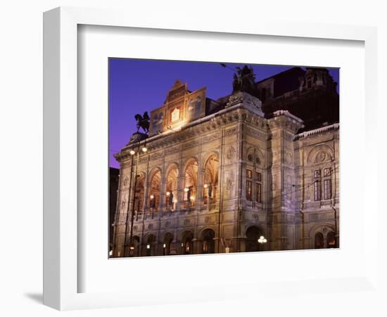 The Opera at Night, Vienna, Austria-Jean Brooks-Framed Photographic Print