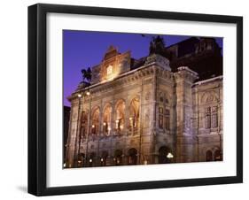 The Opera at Night, Vienna, Austria-Jean Brooks-Framed Photographic Print