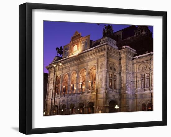 The Opera at Night, Vienna, Austria-Jean Brooks-Framed Photographic Print