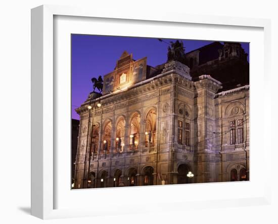 The Opera at Night, Vienna, Austria-Jean Brooks-Framed Photographic Print