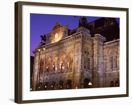The Opera at Night, Vienna, Austria-Jean Brooks-Framed Photographic Print