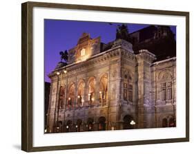 The Opera at Night, Vienna, Austria-Jean Brooks-Framed Photographic Print