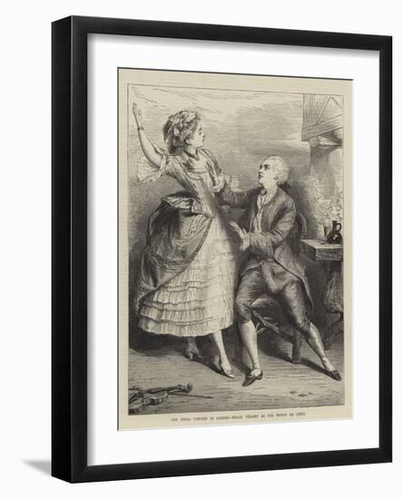 The Opera Comique in London, Mademoiselle Dejazet as the Prince De Conti-null-Framed Giclee Print