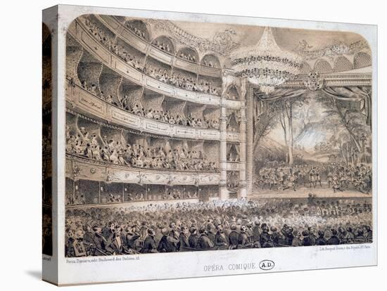 The Opera Comique in Paris, 1850-60-null-Stretched Canvas