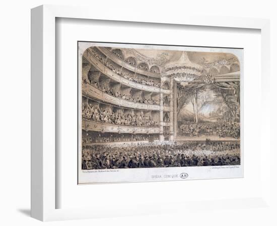 The Opera Comique in Paris, 1850-60-null-Framed Giclee Print