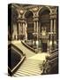 The Opera House, the grand staircase, Paris, France, c.1890-1900-null-Stretched Canvas