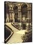 The Opera House, the grand staircase, Paris, France, c.1890-1900-null-Stretched Canvas