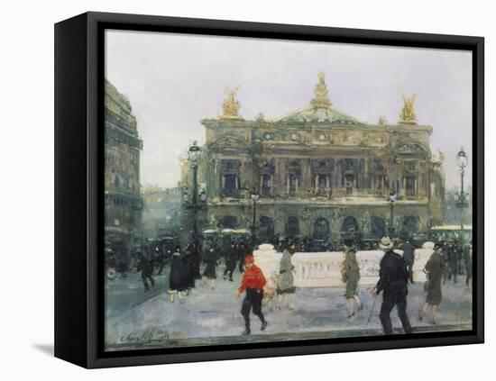 The Opera in Paris-Frantz Charlet-Framed Stretched Canvas