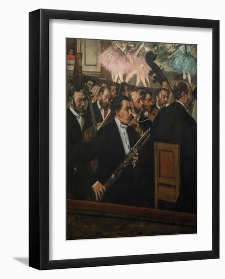 The Opera Orchestra. 1870. Oil on canvas.-Edgar Degas-Framed Giclee Print