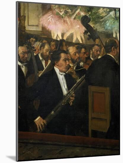 The Opera Orchestra, about 1870-Edgar Degas-Mounted Giclee Print