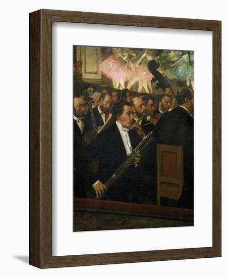 The Opera Orchestra, about 1870-Edgar Degas-Framed Giclee Print