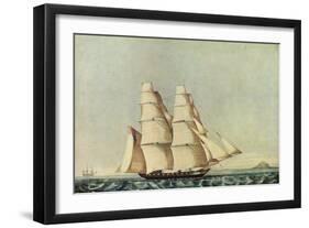 The Opium Clipper Brig Anonyma in the Straits of Malacca, 1846-Norman Hill-Framed Giclee Print