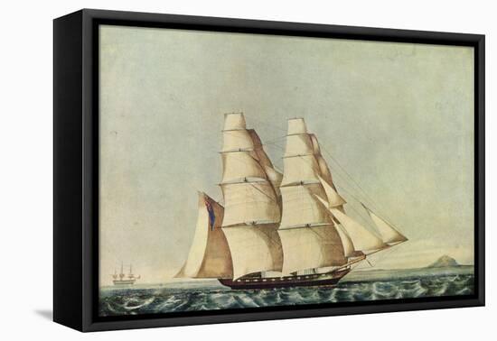 The Opium Clipper Brig Anonyma in the Straits of Malacca, 1846-Norman Hill-Framed Stretched Canvas