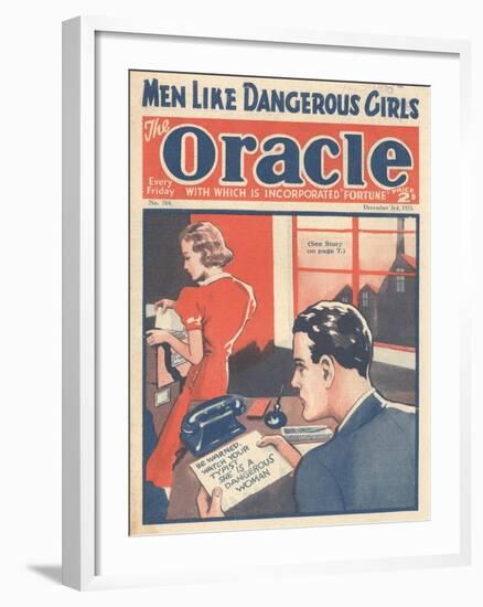 The Oracle, Pulp Fiction Secretaries Magazine, UK, 1938-null-Framed Giclee Print