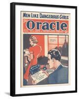 The Oracle, Pulp Fiction Secretaries Magazine, UK, 1938-null-Framed Giclee Print