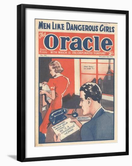 The Oracle, Pulp Fiction Secretaries Magazine, UK, 1938-null-Framed Giclee Print